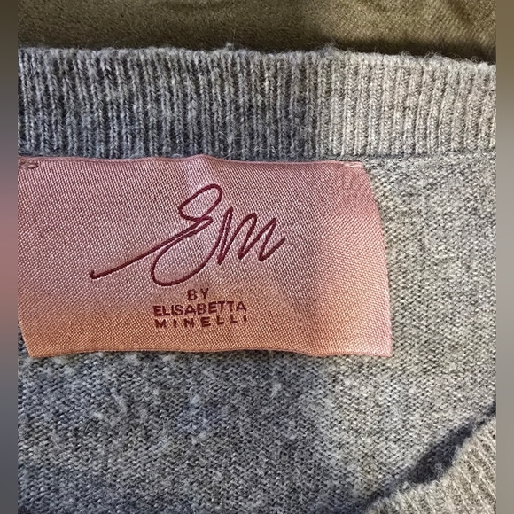 EM ELIZABETTA MINELI gray Embellished Sweater. Size M - Picture 3 of 5